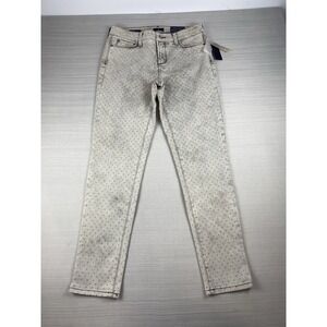 NYDJ Clarissa Ankle Lift And Tuck Womens Size 8 Grey‎ With Tiny Sequins NWT